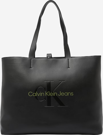 Calvin Klein Jeans Nákupní taška – černá: přední strana