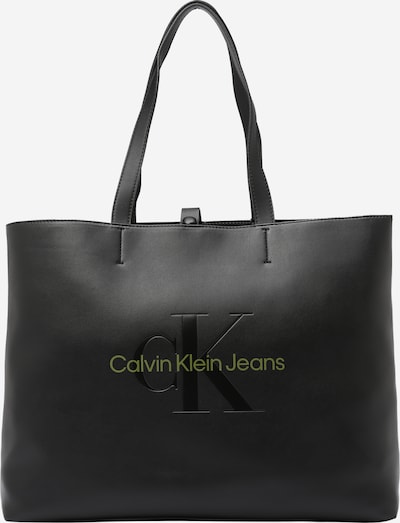 Calvin Klein Jeans "Shopper" tipa soma, krāsa - kivi / melns, Preces skats