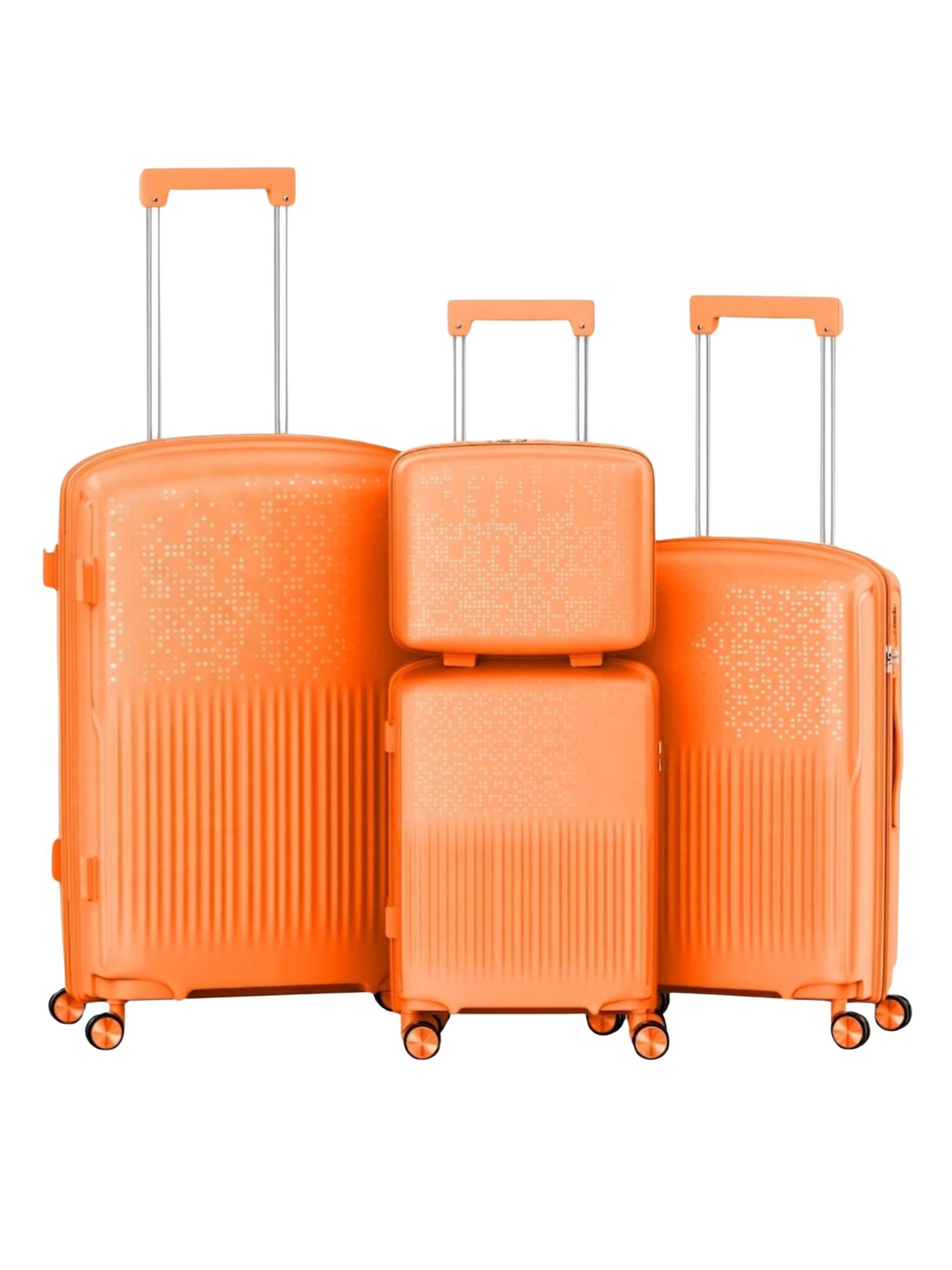 4FLY Suitcase Set 'Pixel' in Orange: front