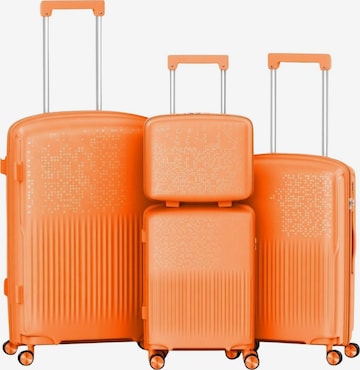 4FLY Kofferset 'Pixel' in Orange: Vorderseite