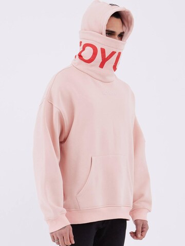 Koyumi Sweatshirt 'Unisex Oversize Hoodie – 3-Faden Stoff, innen angeraut , Break your Neck' in Pink