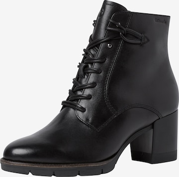 TAMARIS Lace-Up Ankle Boots in Black: front