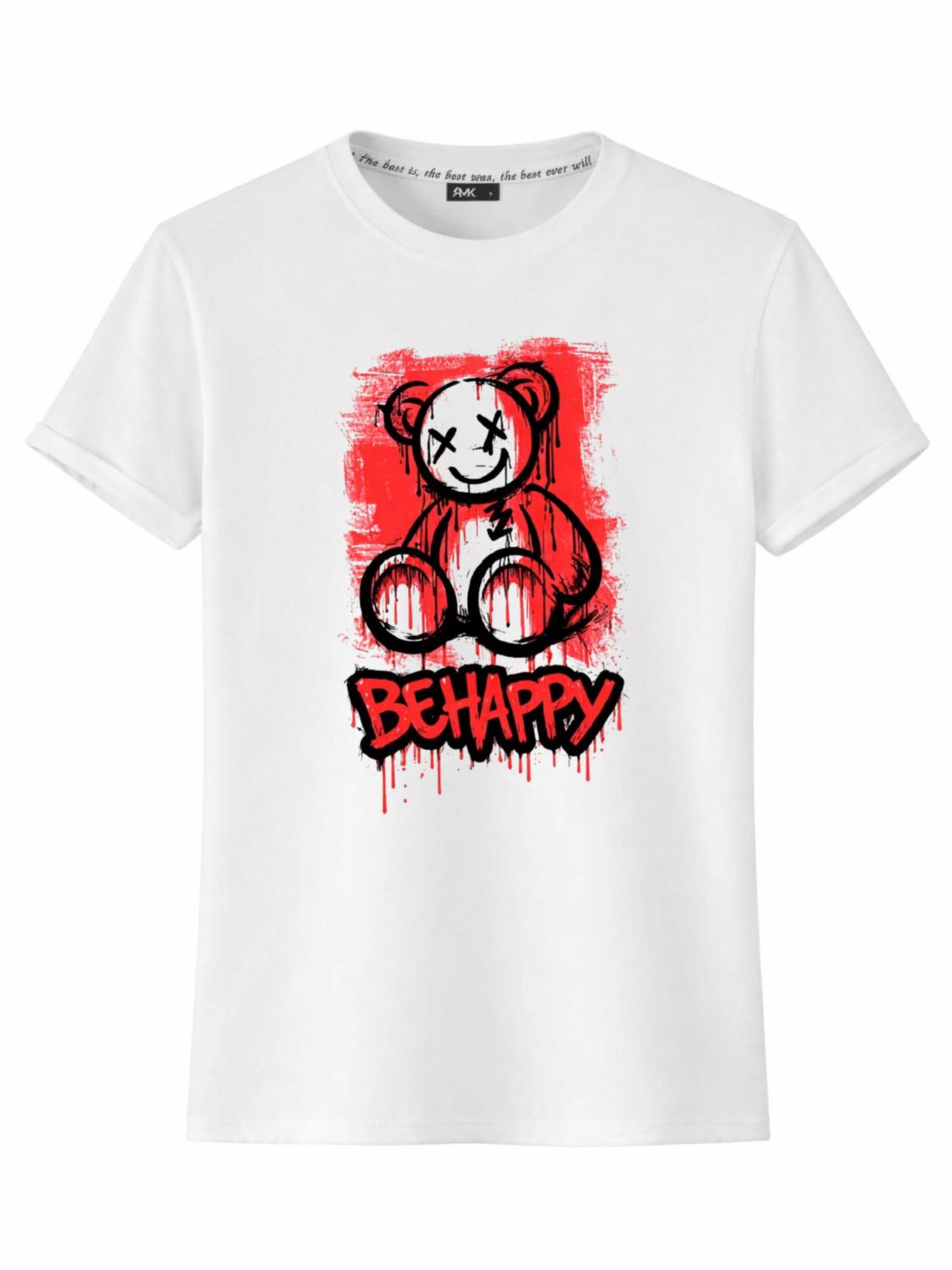 RMK Shirt 'Crazy Bär'‌‌ in Weiß: Vorderseite