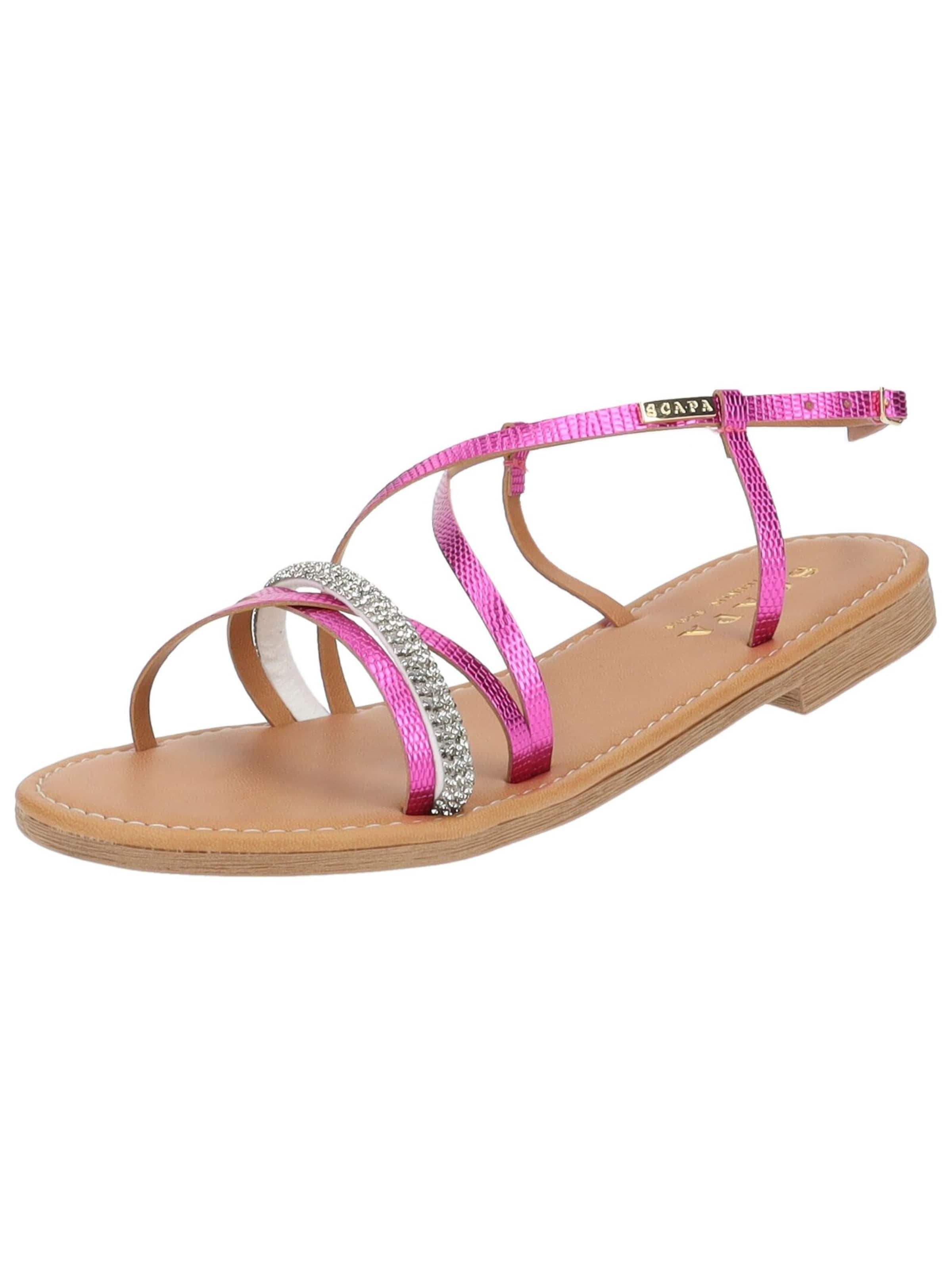 SCAPA Sandalen met riem in Roze: voorkant