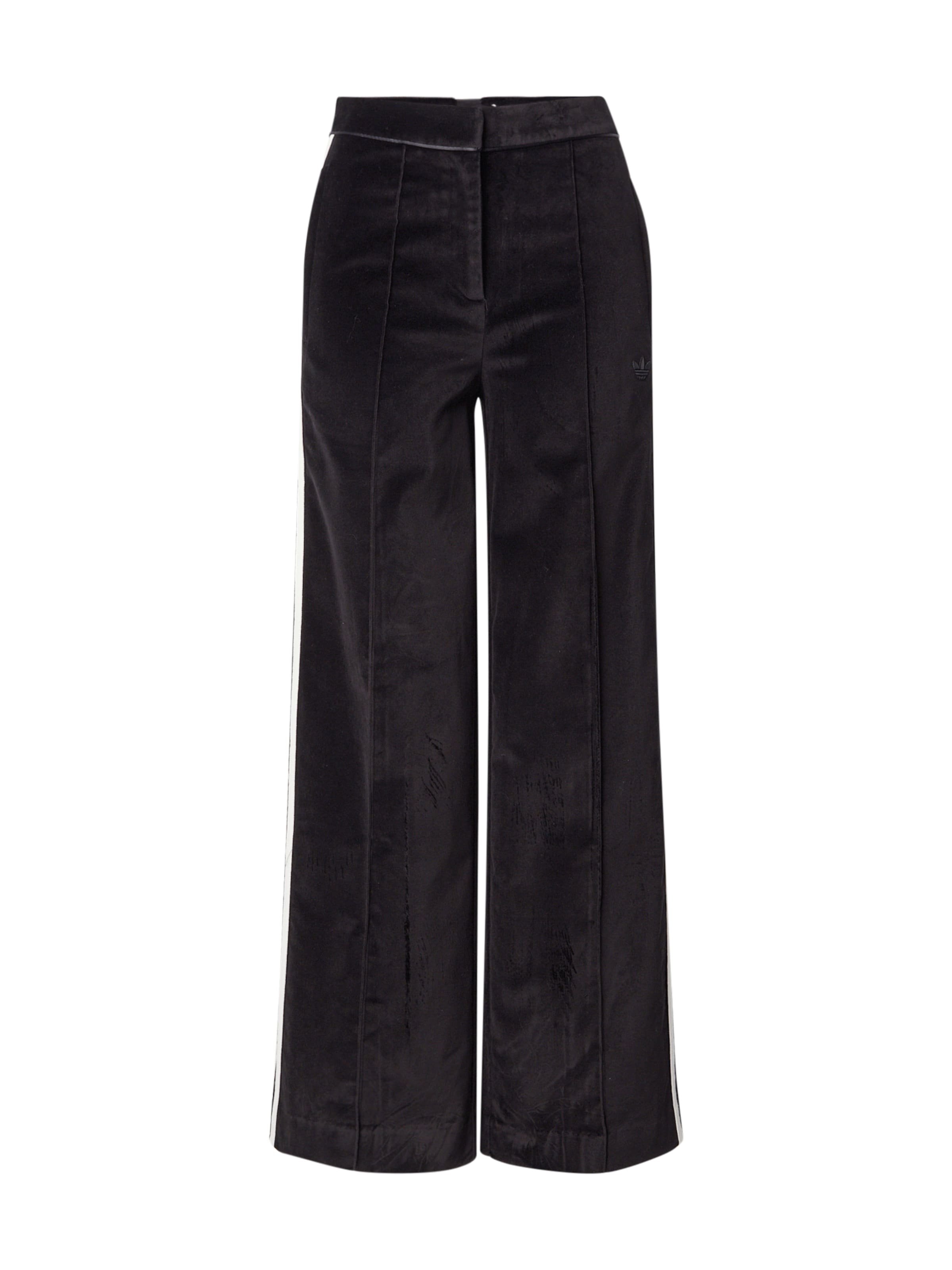 Wide leg Pantaloni de la ADIDAS ORIGINALS pe negru: față