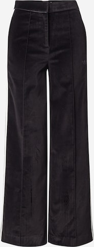 ADIDAS ORIGINALSWide Leg/ Široke nogavice Hlače - crna boja: prednji dio