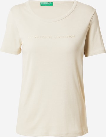 T-shirt UNITED COLORS OF BENETTON en beige : devant