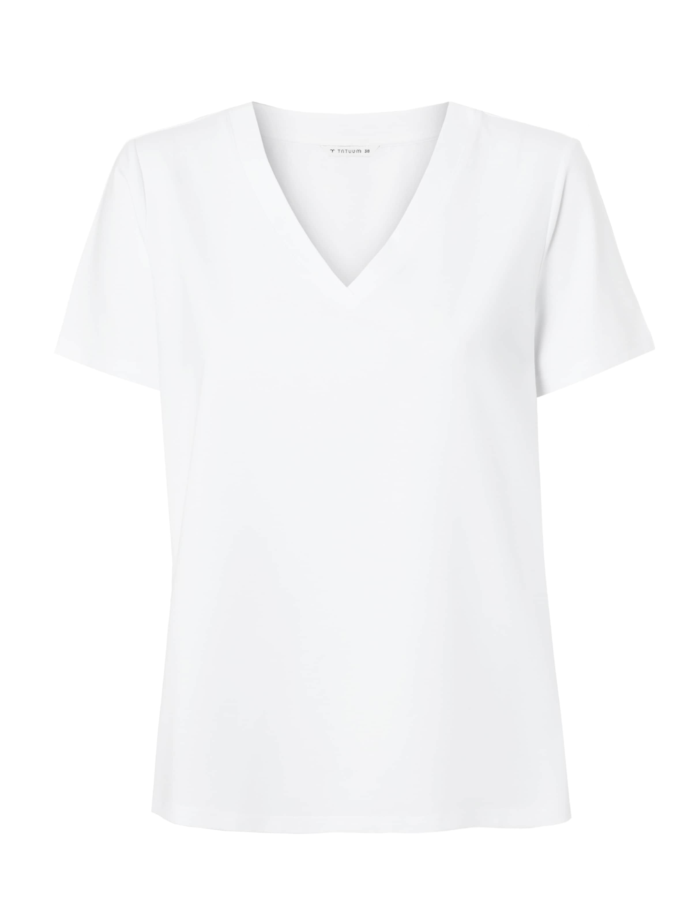 TATUUM Damenbluse Strickware RIBI in Weiß: Vorderseite