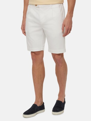 Regular Pantalon à pince Boggi Milano en blanc : devant