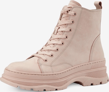 TAMARIS Veterlaarsjes in Beige: voorkant