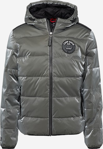 CAMP DAVID Winter Jacket in Grey: front