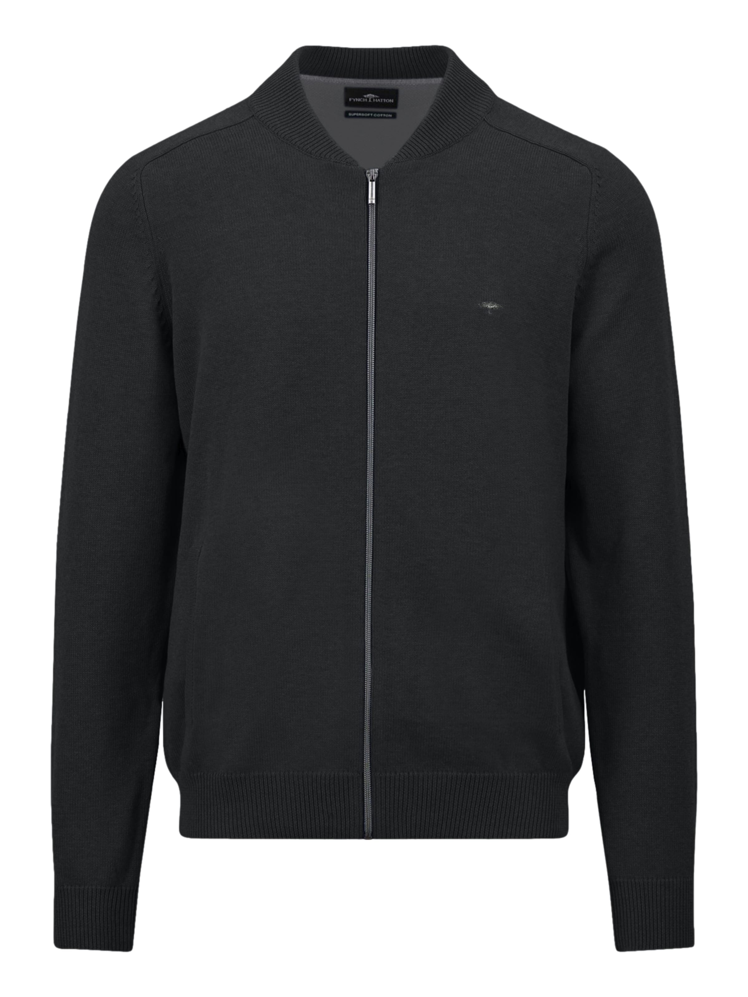 FYNCH-HATTON Gebreid vest in de kleur Zwart, Productweergave