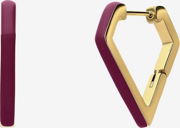 Boucles d'oreilles Lucardi en or : devant