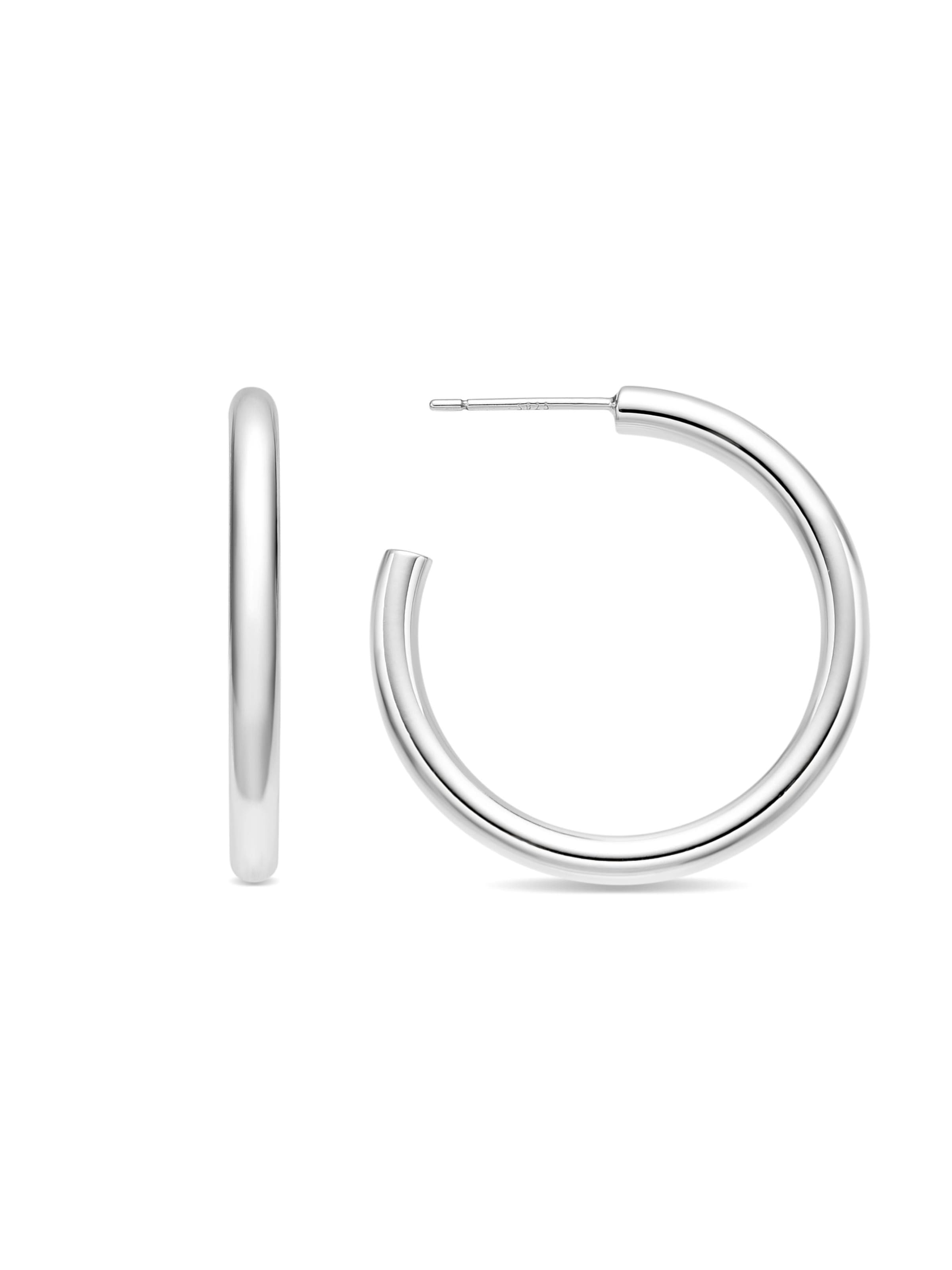 Luxenter Earrings 'Hudak' in Silver: front