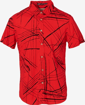 KOROSHI Button Up Shirt in Red: front