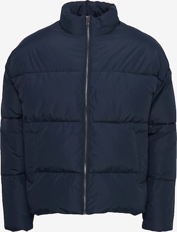 !Solid Between-Season Jacket 'leon' in Blue: front