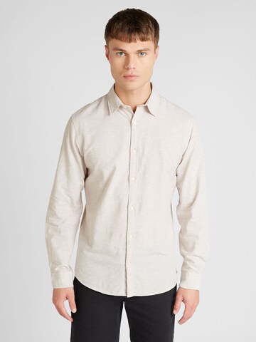 JACK & JONES Slim Fit Hemd in Beige: predná strana