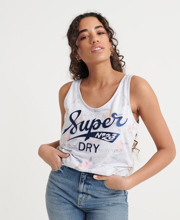 Superdry Top 'Super 23' in White: front