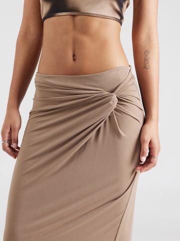 VILA Skirt 'VIPATRIKA' in Brown