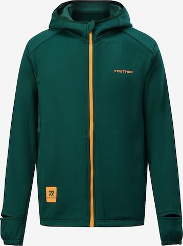YOUTHUP Athletic Jacket 'ARMFENSTER' in Green: front