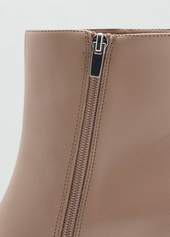 MANGO Ankle Boots 'Cobo' in Beige