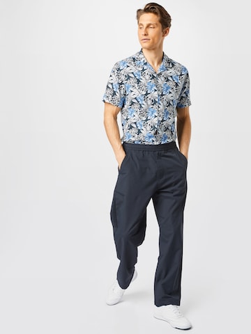 FARAH Loose fit Pants 'GREENPORT DOBBY' in Blue