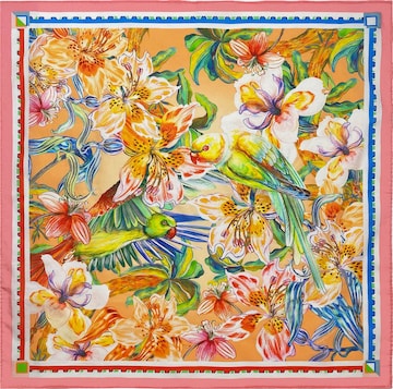 Écharpe 'Paradise Parakeets Cotton Bandana Scarf' Marylène Madou en jaune : devant