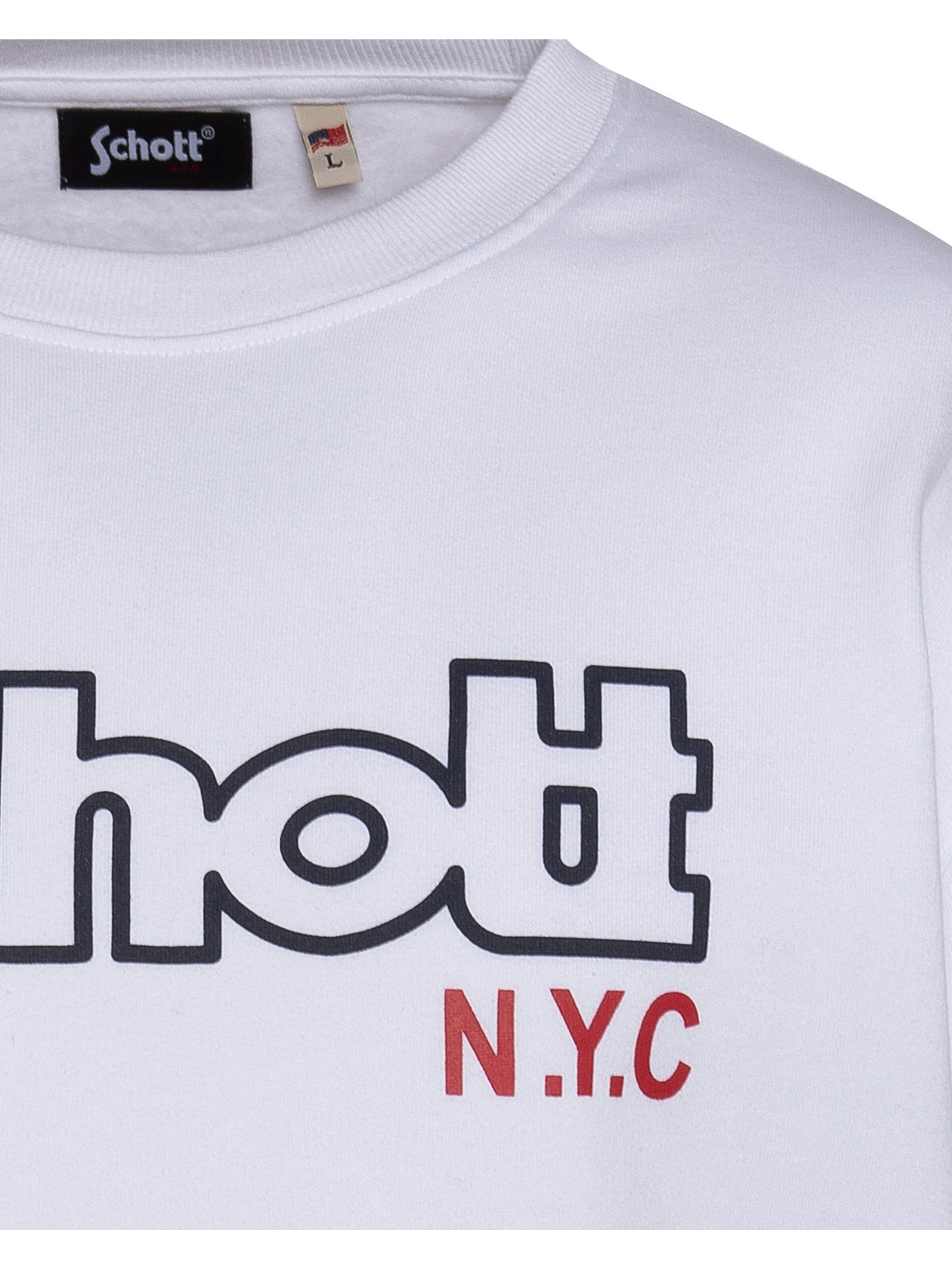 Schott NYC Sweatshirt‌‌‌‌‌‌‌‌ in Weiß