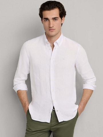 Coupe regular Chemise 'ESS' Hackett London en blanc : devant