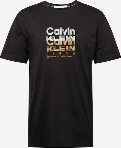 Calvin Klein Jeans Majica u svijetlosmeđa / žuta / svijetlosiva / crna, Pregled proizvoda