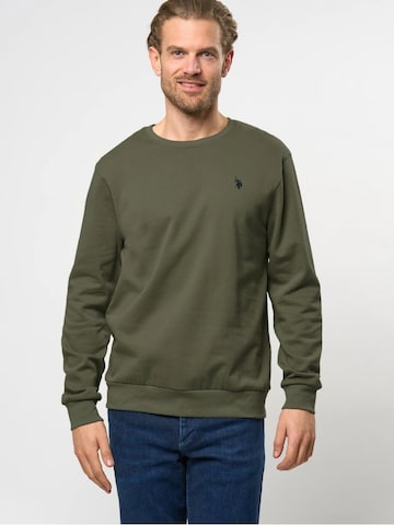 Sweat-shirt 'Hugo' U.S. POLO ASSN. en vert : devant