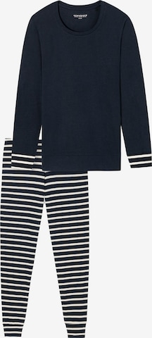 SCHIESSER Pajama 'Casual Essentials' in Blue: front