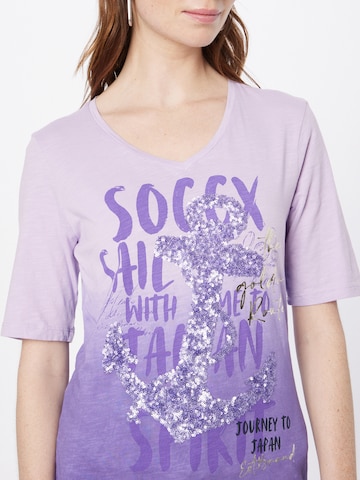 Soccx Shirt 'Konnichiwa' in Purple