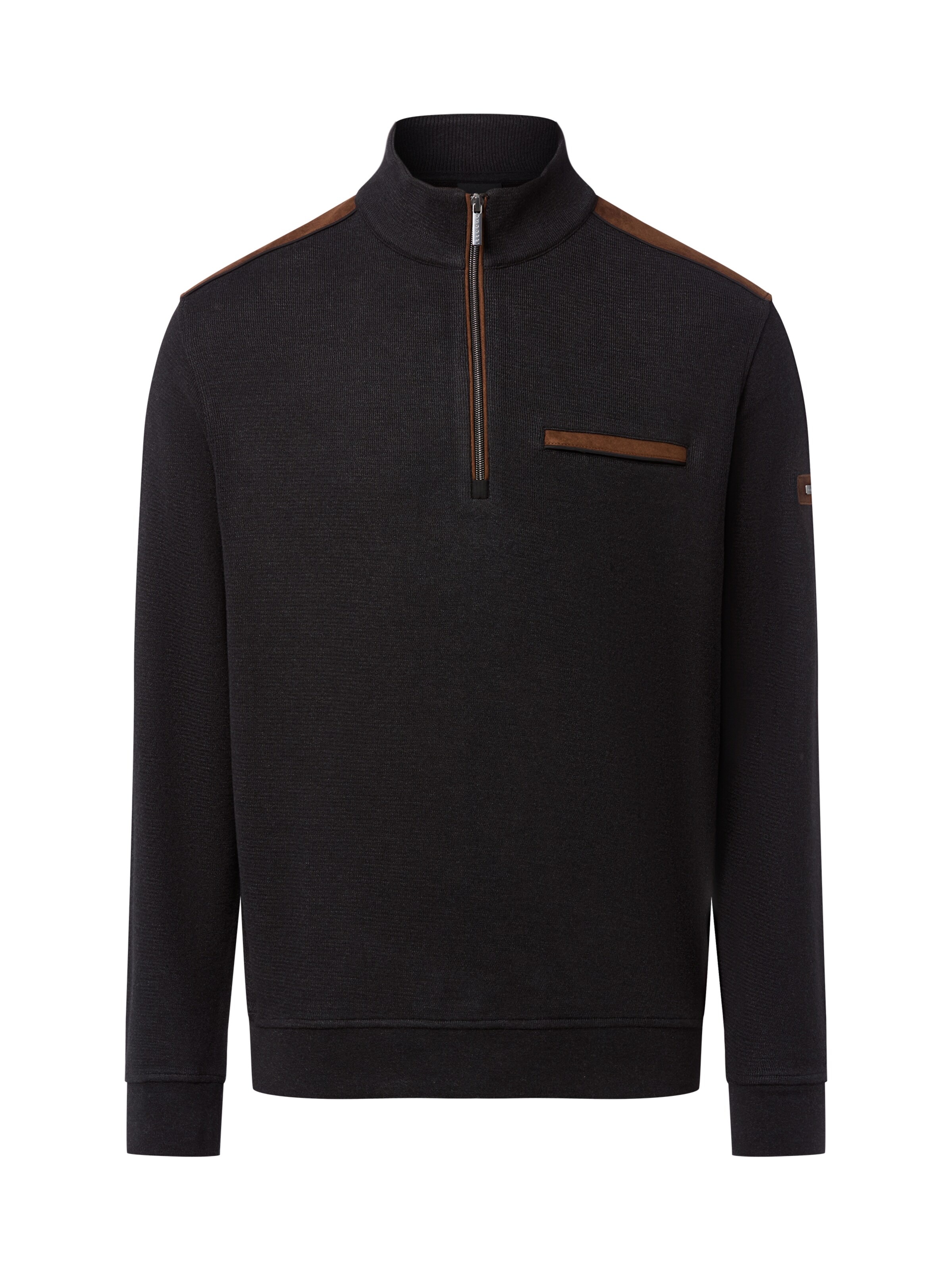 bugatti Sweatshirt in Black: front