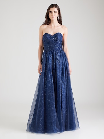 mascara Evening Dress in Blue: front