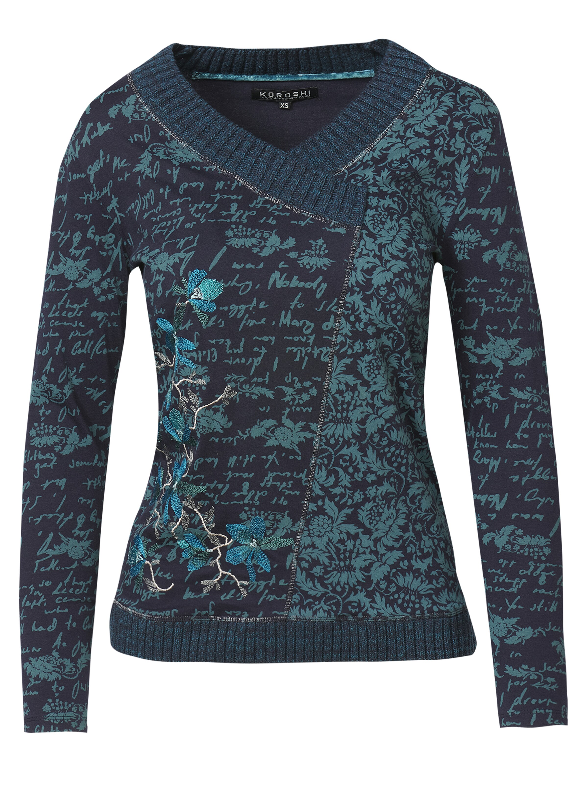 KOROSHI Μπλουζάκι σε μπλε: μπροστά