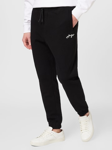 HUGO Red Tapered Pants 'Drasilia' in Black: front