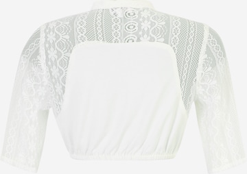 MARJO Trachten-pusero 'GINGER-LINDA' värissä valkoinen