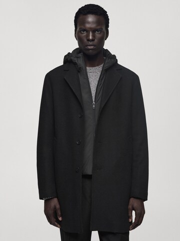 MANGO MAN Mantel 'Mathis' in Schwarz: Vorderseite