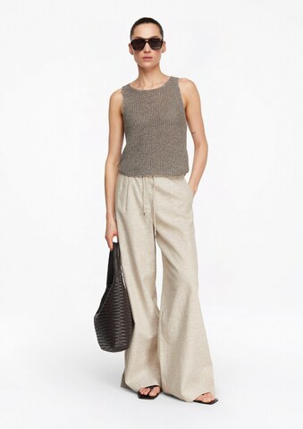 Wide Leg Pantalon à pince COMMA en beige
