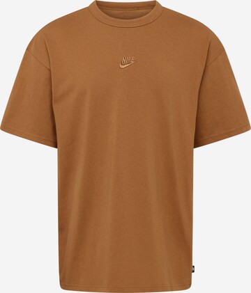 Nike Sportswear - Camisa 'Essential' em castanho: frente