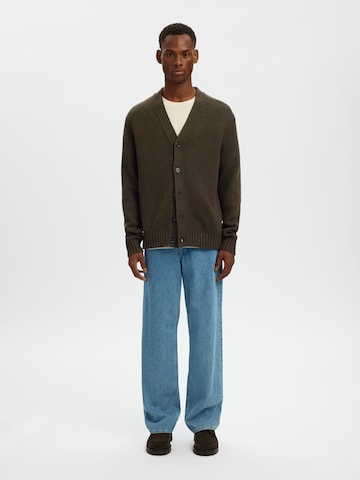 Vestes en maille 'SLHCody' SELECTED en marron