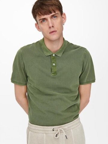 Only & Sons Shirt 'Travis' in Green