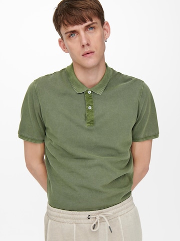 Only & Sons Shirt 'Travis' in Green