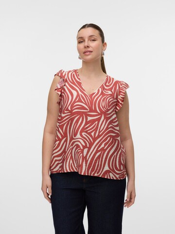 Chemisier 'VMCVera' Vero Moda Curve en rouge : devant
