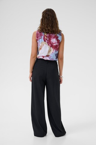 CULTURE Wide leg Pleat-Front Pants 'CUYala' in Black