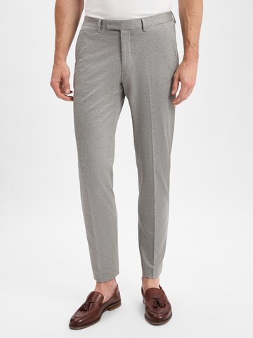 BENVENUTO Regular Pleated Pants ' Messina J ' in Grey: front