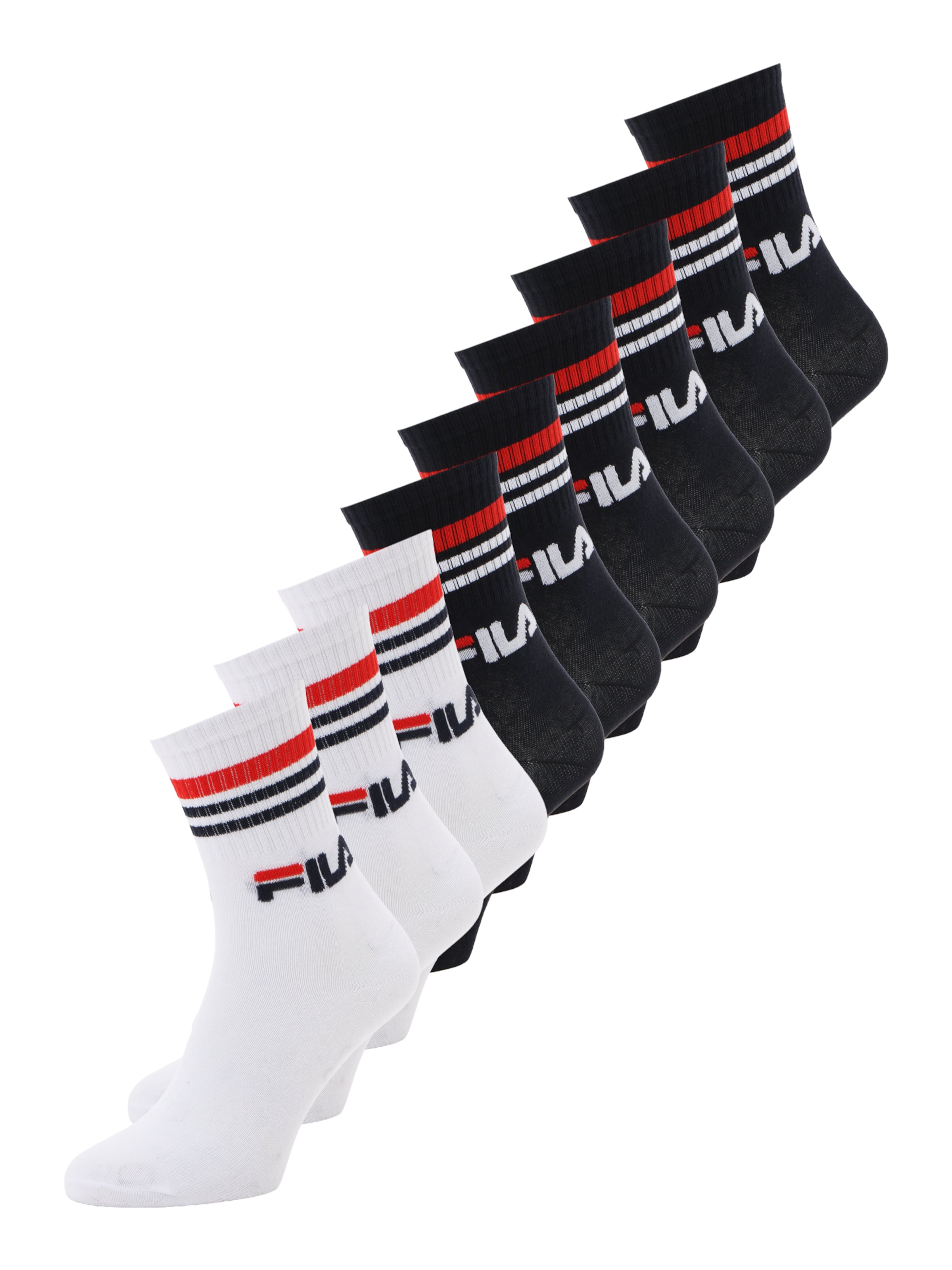 FILA Chaussettes en bleu marine / rouge / blanc, Vue avec produit