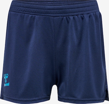 Hummel Workout Pants in Blue: front