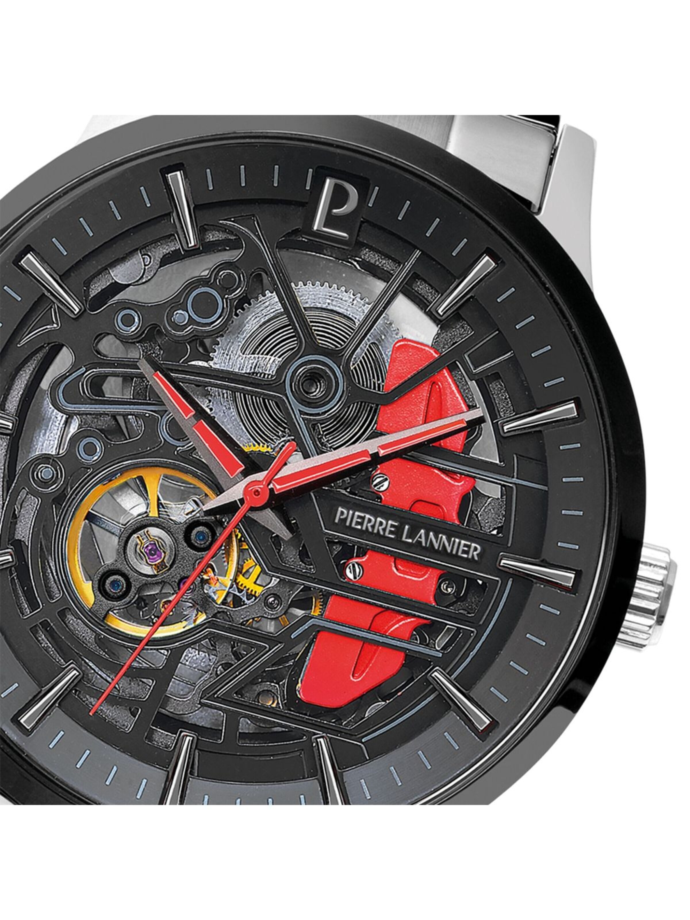 Montre à affichage analogique 'Pierre Lannier - Automatic watch Paddock - Automatic watch movement - Watch case width: 43 mm' Pierre Lannier en noir